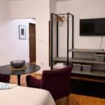 studio sa pogledom na vrt Herceg Novi dnevni prostor sa TV-om